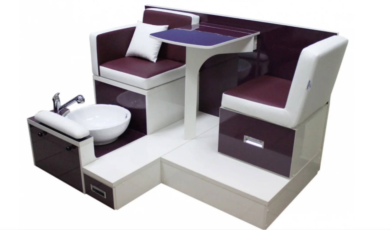 Маникюрная мебель. Педикюрная группа «Надир» (высота 460 - 620 мм). Педикюрно маникюрный спа комплекс. Мебель для парикмахерской. Оборудование для маникюра и педикюра.